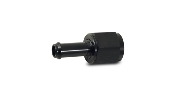 Straight AN to Hose Barb Adapter Fitting; -6AN; 0.3125 in. Barb Size; 6061 Aluminum; Black Anodized; Female; product image