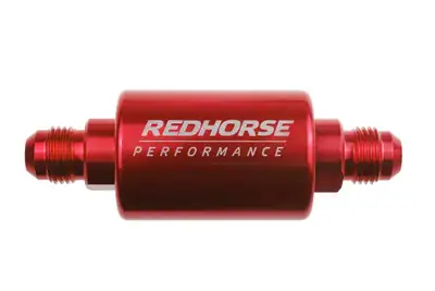 Redhorse Performance 06 Inlet 06 Outlet an High Flow Fuel Filter Red