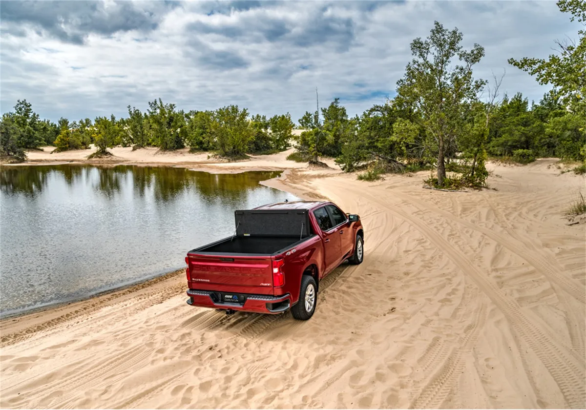 Fusion Tri-Fold Tonneau Cover; Magnetic Gray; Paint Code J7; product image