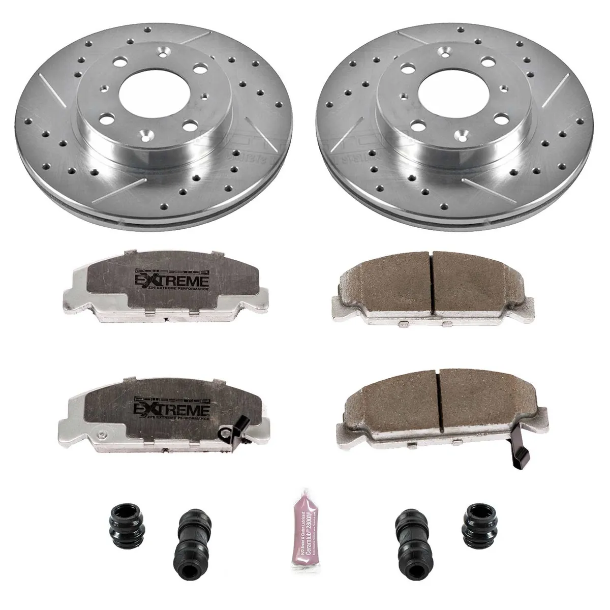 Z26 Street Warrior Upgrade Kit: Drilled/Slotted Rotors; Carbon-Fiber Ceramic Pads W/Hardware product image