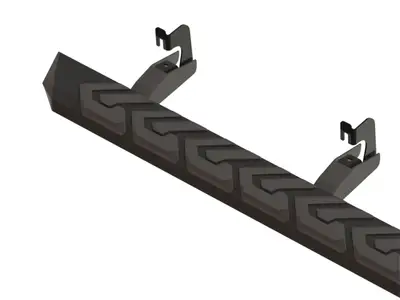 GEM TUBES T3 Running Board; 67 in.; Aluminum; Black Powder Coat Finish;