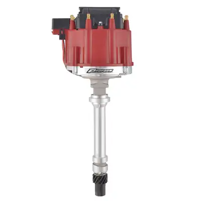 Proform HEI Distributor Racing Type w/o Vac-Adv Red Cap Polished Chevy V8 Engines Proform