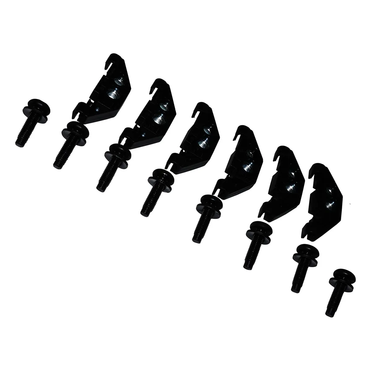 CrownJeepHardTopHardwareKitBlackUnpaintedwHardTopHardTopRetainerKitIncludes6Retainersand8Screws product image