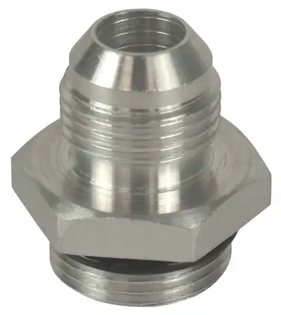 Derale Aluminum Cooler/Adapter Fitting -8AN x 5/8-18 O-ring, Bright Anodized
