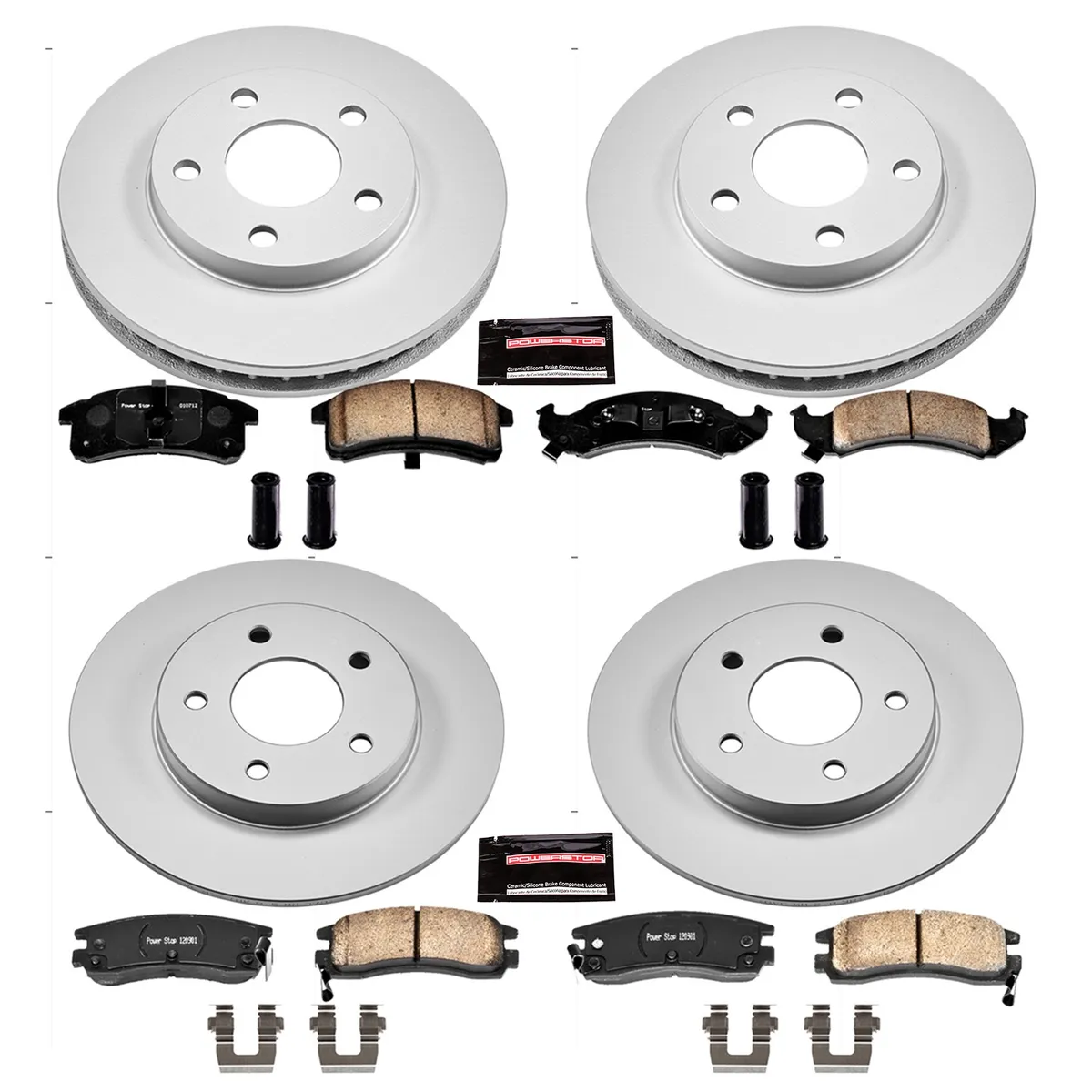 Z17 Geomet Coated Rotor Kit: Genuine Geomet Fully Coated Rotors; Ceramic Pads W/Hardware product image