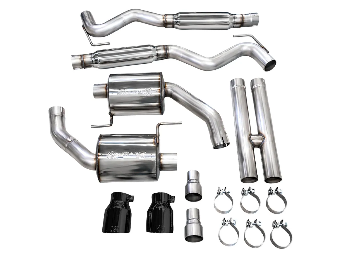 AWE Touring Edition Exhaust for S650 Ford Mustang GT Fastback - Dual Diamond Black Tips product image
