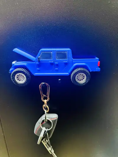 No Brand Jeep JT Gladiator Wall-Mounted Key Holder with 2 Hooks - 4-Door Design