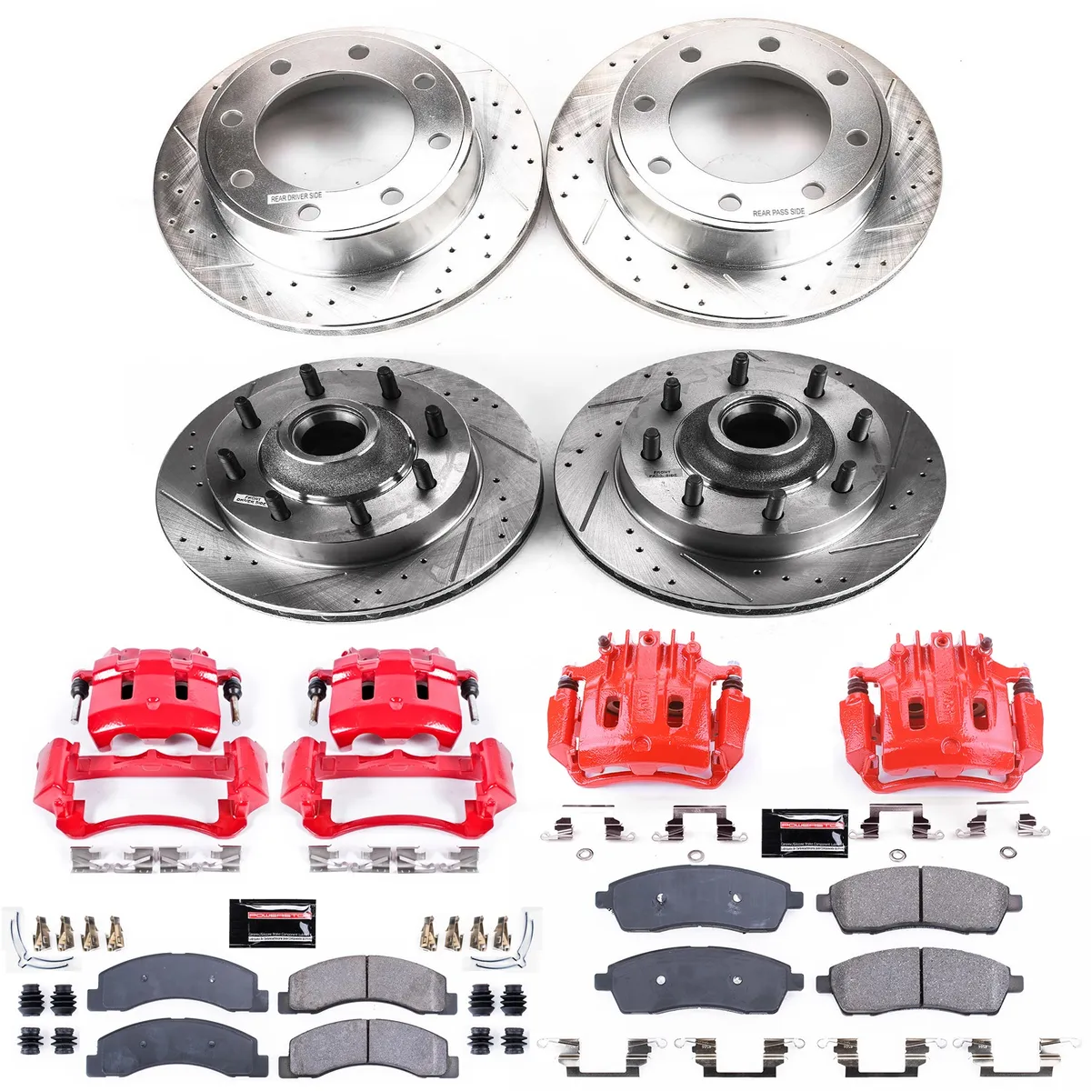 Z23 Evolution Sport Upgrade Kit: Drilled/Slotted Rotors; Carbon-Fiber Ceramic Pads; Powder Coated Calipers product image