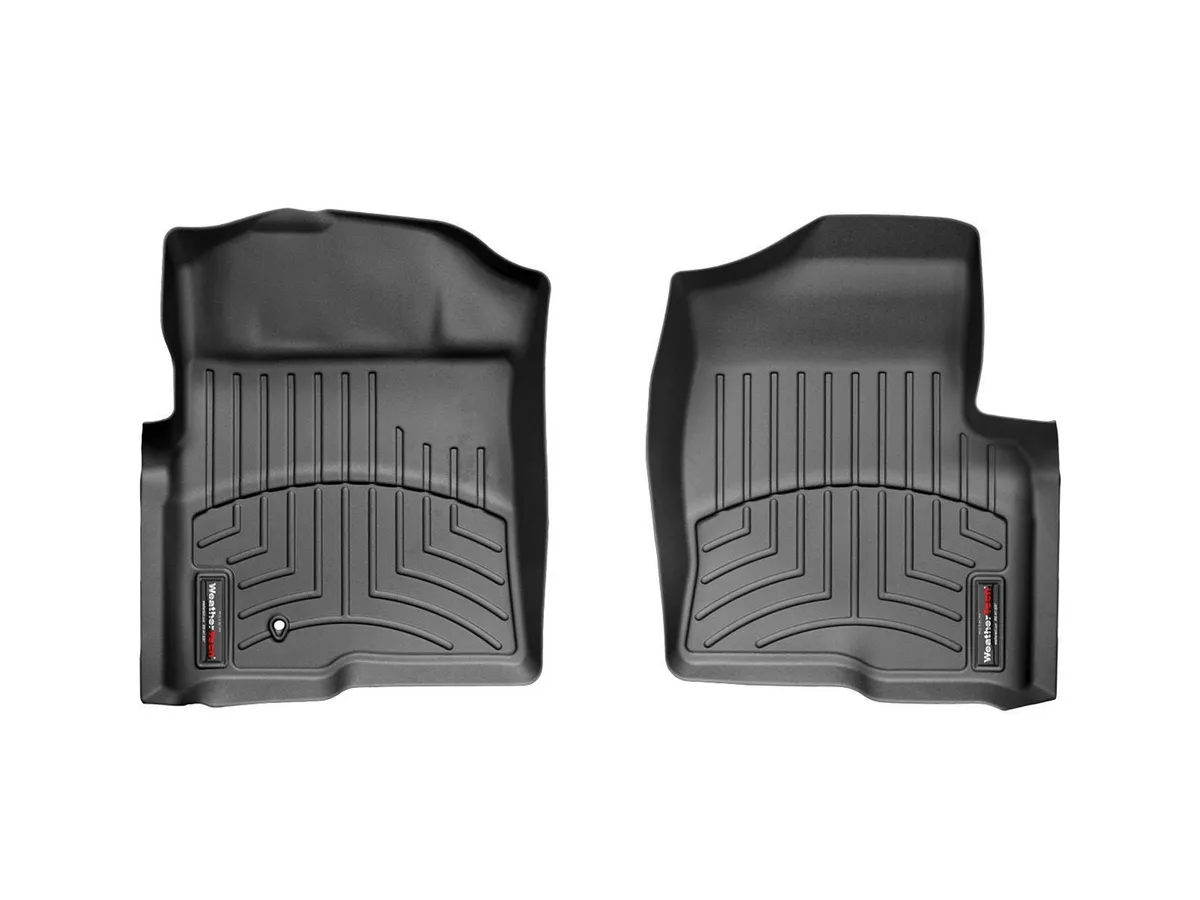 2008 - 2010 Ford F150 Black Front FloorLiner Fits models with 1 retention device and does not fit models with 4x4 manual shifter product image