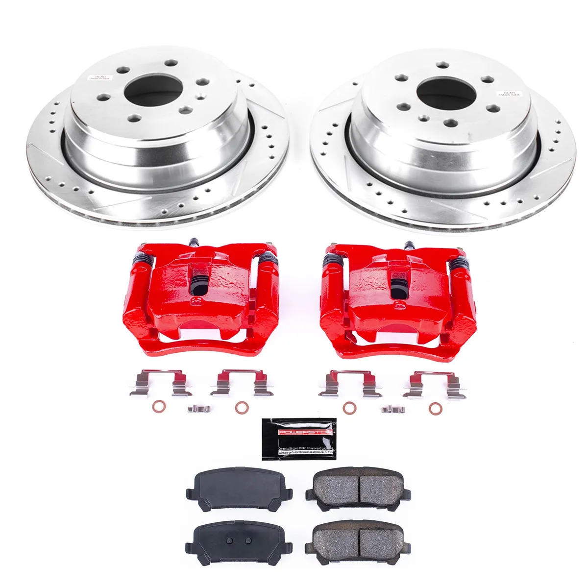 Z23 Evolution Sport Upgrade Kit: Drilled/Slotted Rotors; Carbon-Fiber Ceramic Pads; Powder Coated Calipers product image