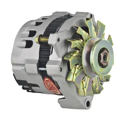 Power Master Alternator; CS130; Offset Left; Rear Battery Post; 140 Amp; 95 Idle; 1 Groove V Type Pulley; Natural;