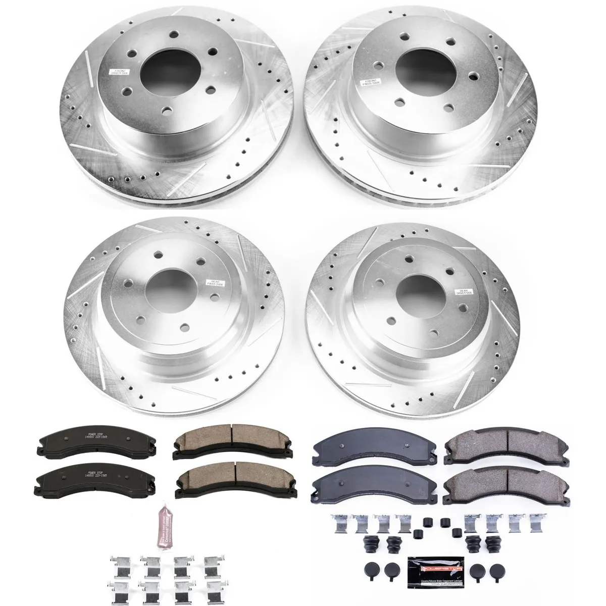 Z23 Evolution Sport Upgrade Kit: Drilled/Slotted Rotors; Carbon-Fiber Ceramic Pads W/Hardware product image