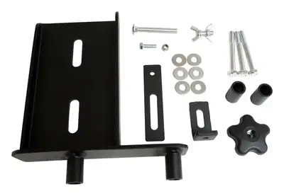 Crown Automotive Jeep Replacement Black Off Road Jack Mount Off Road Jack Mount;mounts Off-Road Jack to Tailgate Hinges Using The Original Mounting Holes;manufactured of 3/16" Thick Matte Black Powder Coated Steel;includes All Mounting Hardware;requires Drilling of Tailgate Hinge Covers