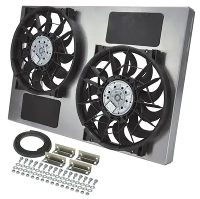 Derale Derale 16837 Powerpack - High Output Dual 12 Electric RAD Fan/Aluminum Shroud Kit