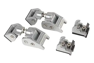 Rugged Ridge Hood Catch Kit Silver; 201819 Jeep Wrangler/Gladiator