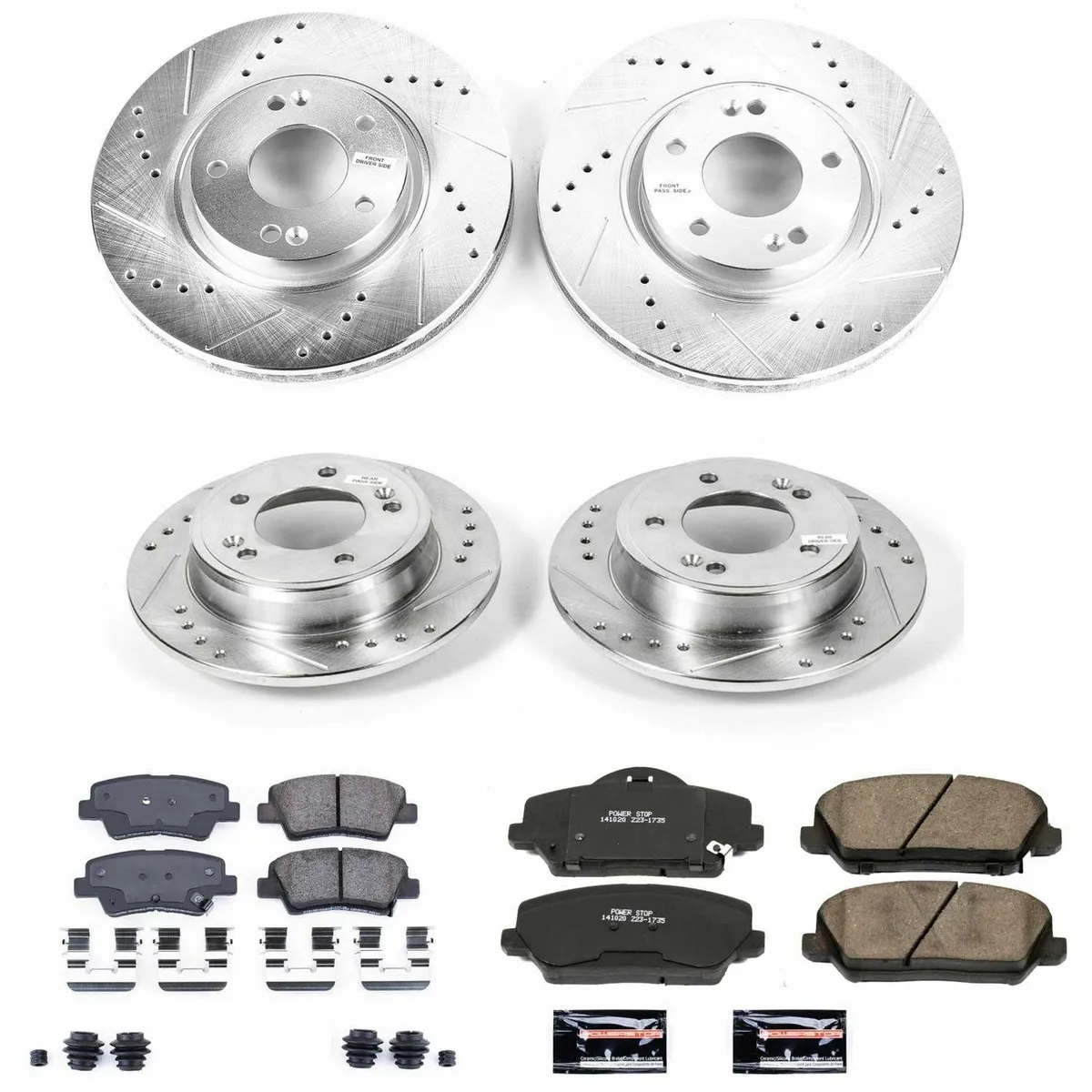 Z23 Evolution Sport Upgrade Kit: Drilled/Slotted Rotors; Carbon-Fiber Ceramic Pads W/Hardware product image