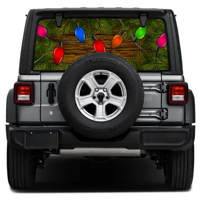 Under The Sun Inserts Holiday Lights Rear Window Decal