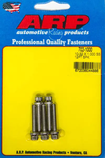 ARP Auto Racing S/S Bolt Kit -12pt (5pk) 10-32 x 1.000