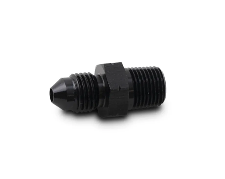 Vibrant Performance Male AN to Male BSPT Adapter Fitting; -4AN To 1/8-28 in. BSPT; Aluminum; Black Anodized;