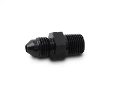 Vibrant Performance Male AN to Male BSPT Adapter Fitting; -4AN To 1/8-28 in. BSPT; Aluminum; Black Anodized;