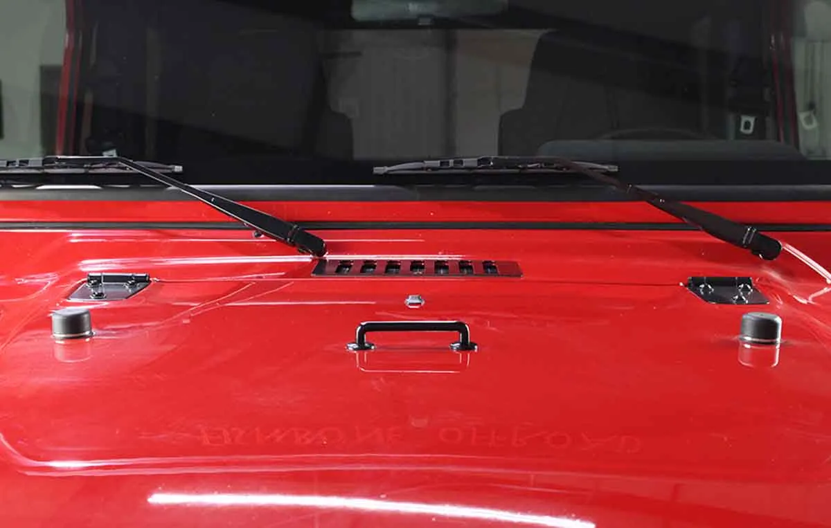 Jeep TJ Hood Kit Without Hood Catch 98-06 Wrangler TJ Powdercoat Black Kentrol product image