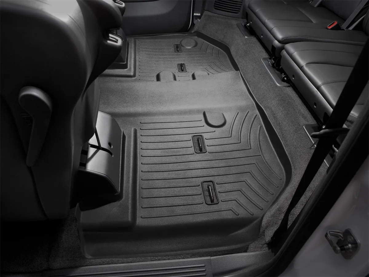 Weathertech 2011 + Chevrolet Suburban Black Rear FloorLiner 3rd row fits vehicles with bucket seats / 2011 + GMC Yukon XL Black Rear FloorLiner 3rd row fits vehicles with bucket seats / 2011 + Cadillac Escalade ESV Black Rear FloorLiner 3rd row