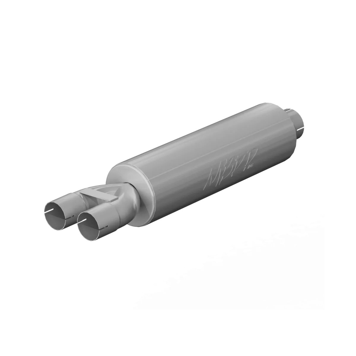 Garage Parts XP Series Muffler; 3 in. Inlet/2.5 in. Outlet Diameter; 6 in. x 20 in. Body; 30 in. Overall Length; Dual Mild Tone; T409 Stainless Steel; product image