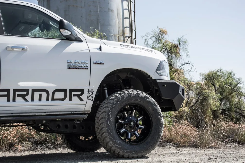 ECO-Series Front Winch Bumper; w/Subframe Winch Plate; 1/8 in. Steel Plate w/ 1/4 in. Winch Plate; Textured Black; product image