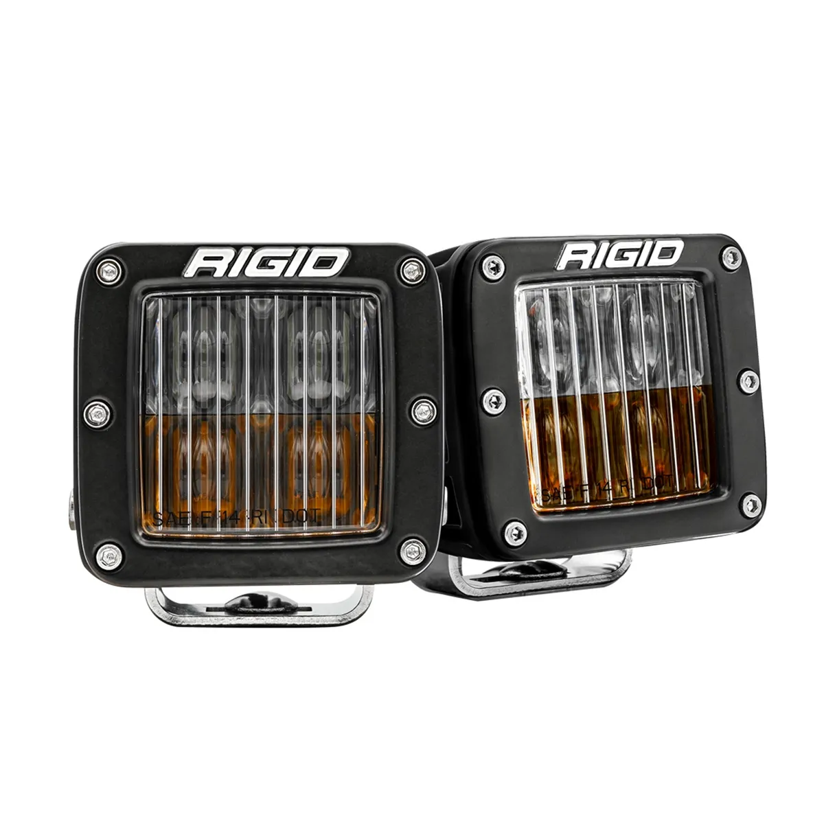 Rigid Industries D-Series SAE Fog Lights, Amber/White - Pair product image