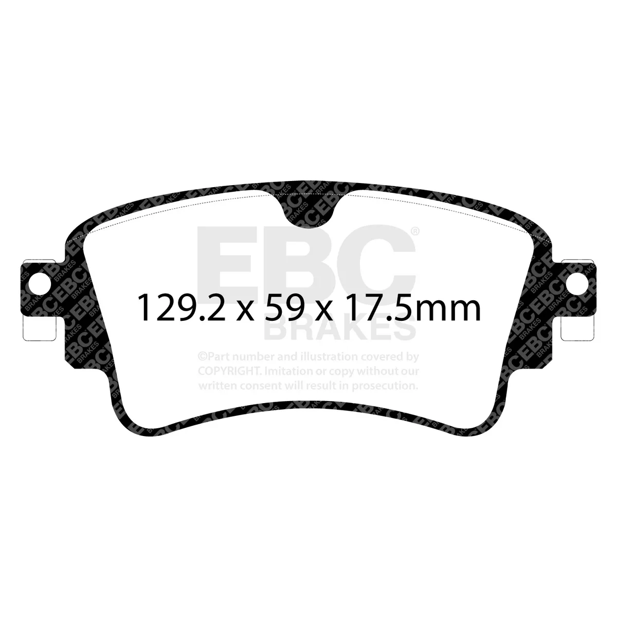 Bluestuff NDX Full Race Brake Pads; FMSI Pad No. D1898; Vented; 5 Bolt Holes; 330mm Dia.; 36.1mm Height; 22mm Thick; 68mm Center Hole Dia.; product image