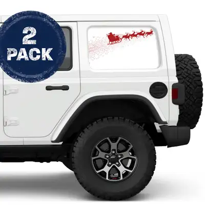 Under The Sun Inserts Santas Sleigh Side Windows Printed Vinyl Decal