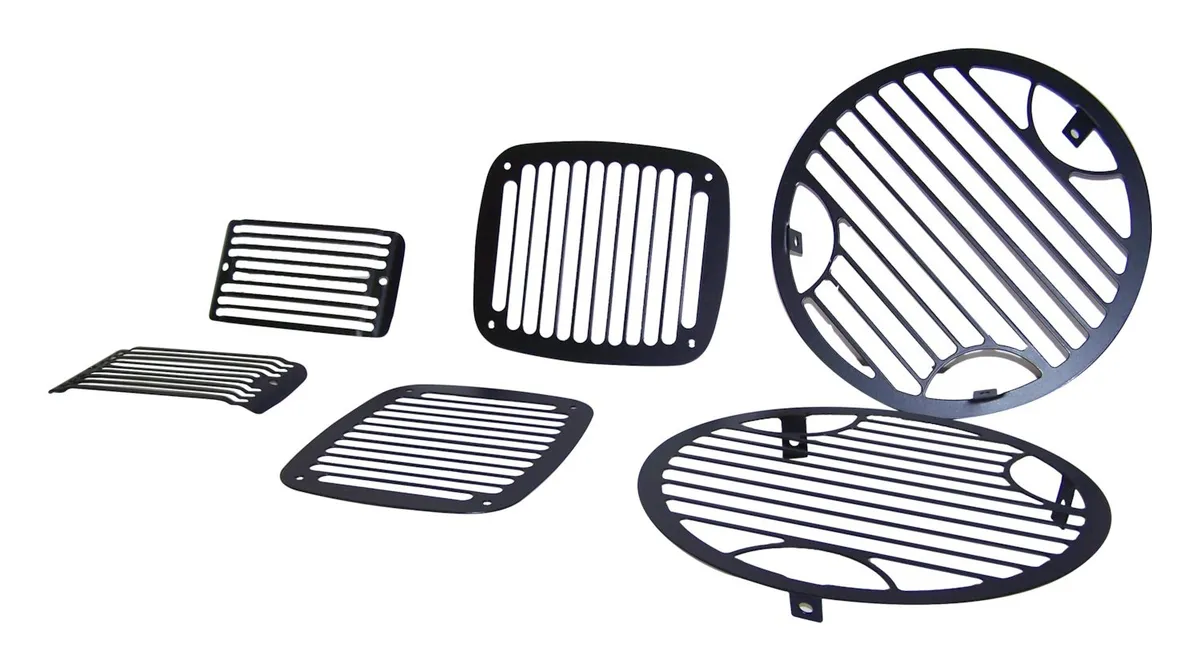 Crown Automotive Jeep Replacement RT Off-Road - Aluminum Black Stone Guard Set