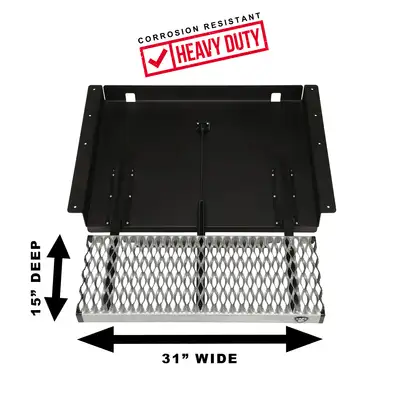 Carr CARR - 501060 - WTS; 31 in. Retractable Step (Undermount,Ext Flat Surf); XP3 Blk /Glvznd