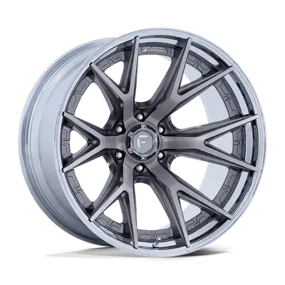 KMC Wheels Fuel Wheels | Catalyst | Platinum w/ Chrome Lip