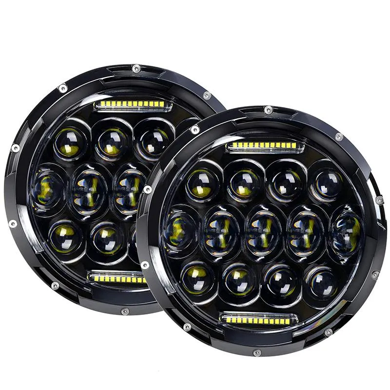 "Honey Comb 7"" 75W Cree LED Headlight DRL Hi/Lo Beam For 1997+ Jeep Wrangler JK/TJ/CJ/LJ/JL & Gladiator JT" product image