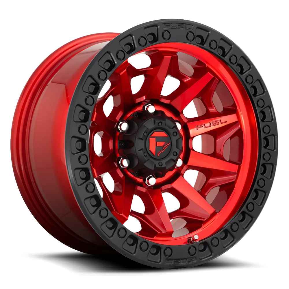 Aluminum Wheels 17X9 Covert D695 5 On 127 Candy Red Black Bead Ring 71.5 Bore -12 Offset Multi Spoke Fuel Off Road Wheels product image