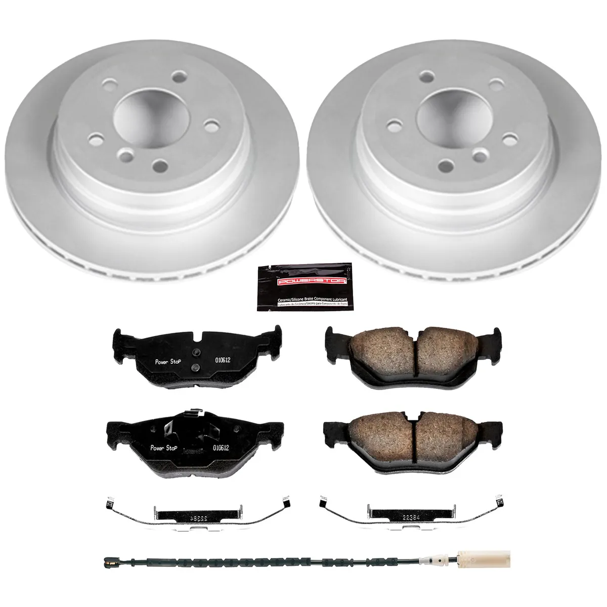 Z23 Sport Geomet Coated Rotor Kit For European Vehicles: Genuine Geomet Fully Coated Rotors; Carbon-Fiber Ceramic Pads W/Hardware; Pad Sensors product image