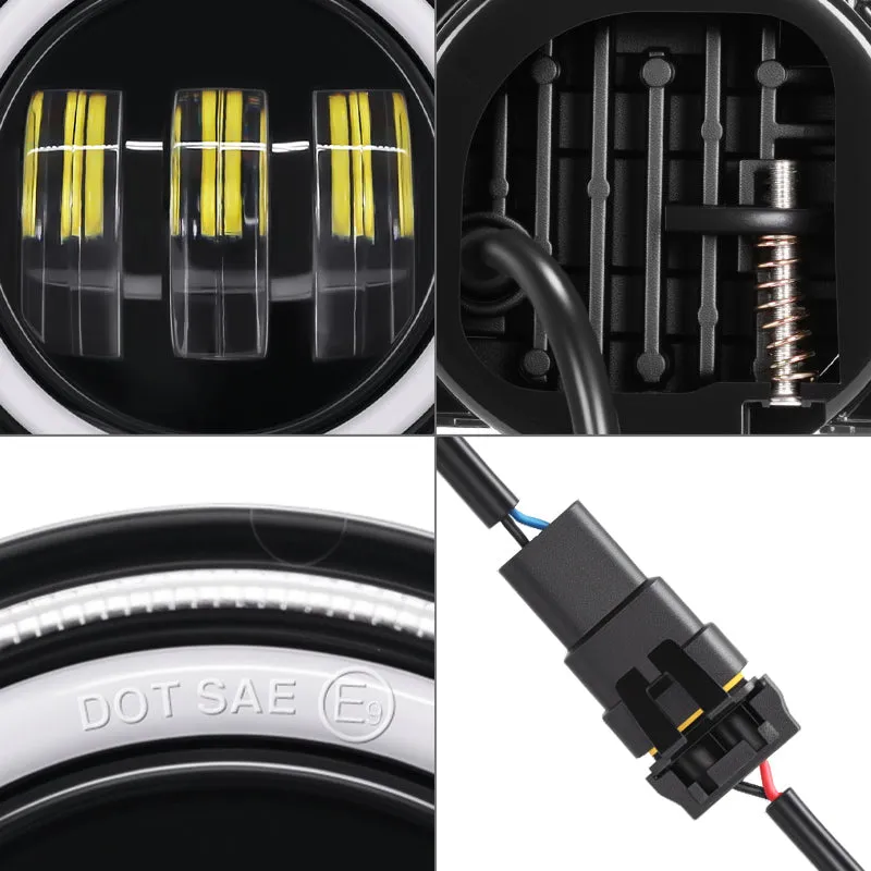 ã€Magic RGB Haloã€‘Jeep Wrangler JK LED Headlights & Fog Lights Kit w/ Amber Turn Signal (2007-2018) product image