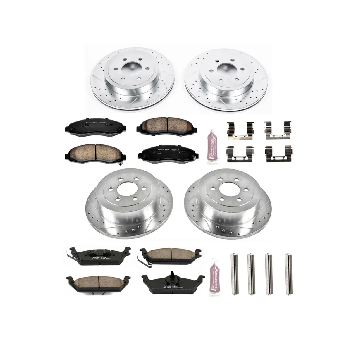 Z23 Evolution Sport Upgrade Kit: Drilled/Slotted Rotors; Carbon-Fiber Ceramic Pads W/Hardware product image