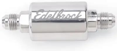 Edelbrock Edelbrock 8129 High Flow Billet Aluminum Fuel Filter in Polished Finish