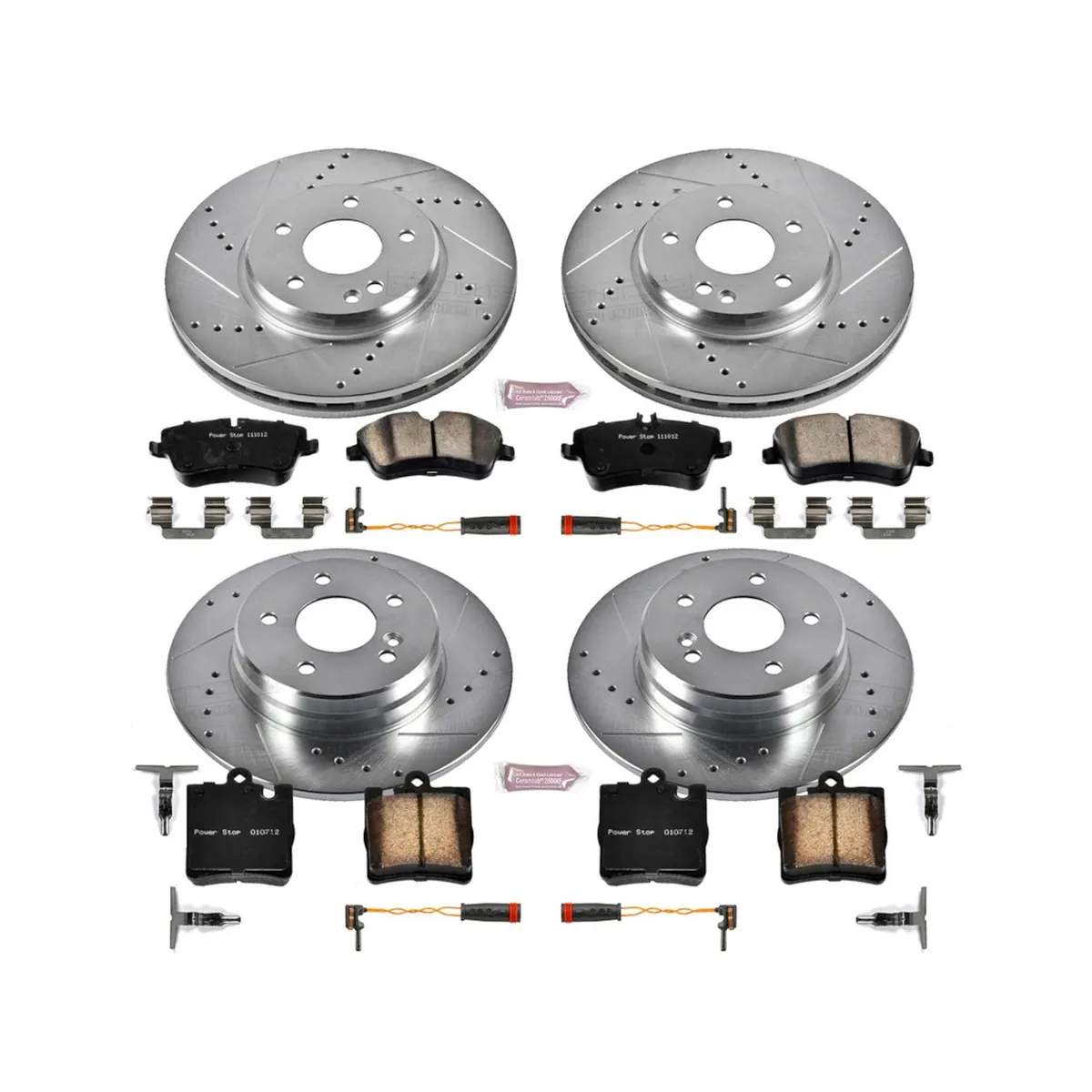 Z23 Evolution Sport Upgrade Kit: Drilled/Slotted Rotors; Carbon-Fiber Ceramic Pads W/Hardware; Pad Sensors product image