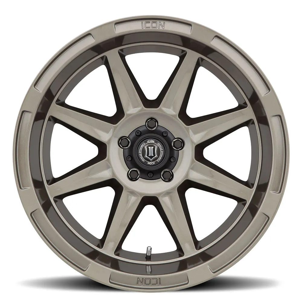 ICON Vehicle Dynamics ICON Alloys Bandit, Gloss Bronze, 20 x 10 / 6 x 5.5, -24mm Offset, 4.5" BS