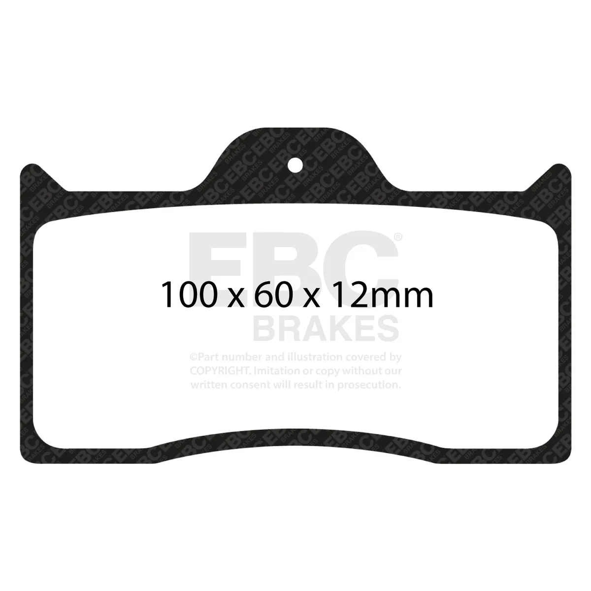 EBC SR-11 Series Racing Brake Pads; Front; 12mm Thickness; Fits Wilwood Dynalite; product image