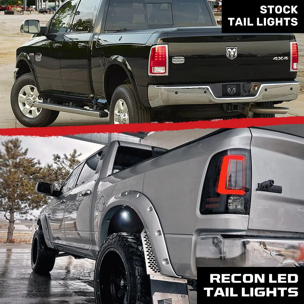 Dodge 09-18 RAM 1500 And 10-18 RAM 25003500 Oled Tail Lights Replaces Factory OEM Halogen Tail Lights - Smoked Lens product image