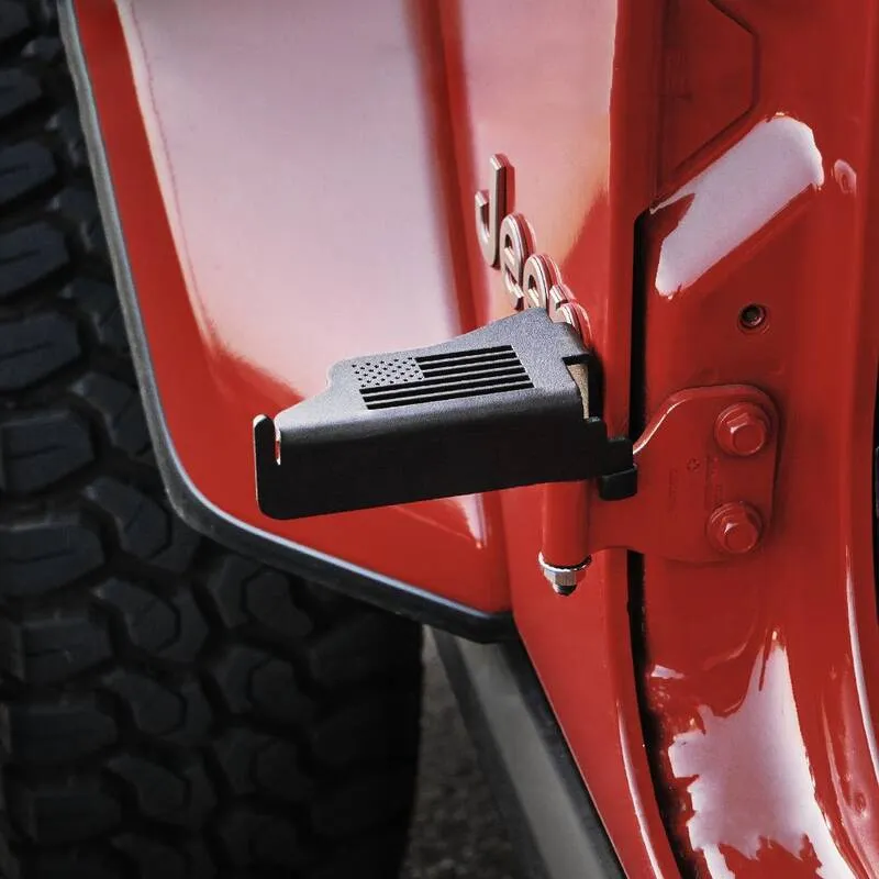 Front Foot Pegs with U.S. Flag for 2018-2026 Jeep Wrangler JL product image