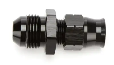 Vibrant Performance Male AN to Tube Adapter Fitting; -8N; 0.375 in. Tube OD; 6061 Aluminum; Black Anodized; w/Brass Olive Inserts;
