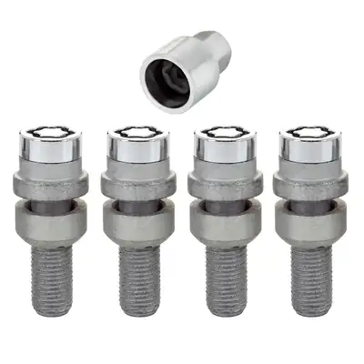McGard Wheel Lock Set M14x1.5 Bolt Radius Seat 17mm Hex 28.2mm Shank Chrome