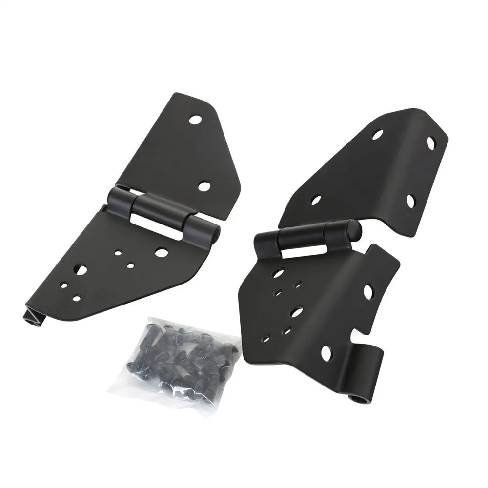 Jeep 76-95 CJ & Wrangler Jeep Stainless Windshield Hinges Black product image