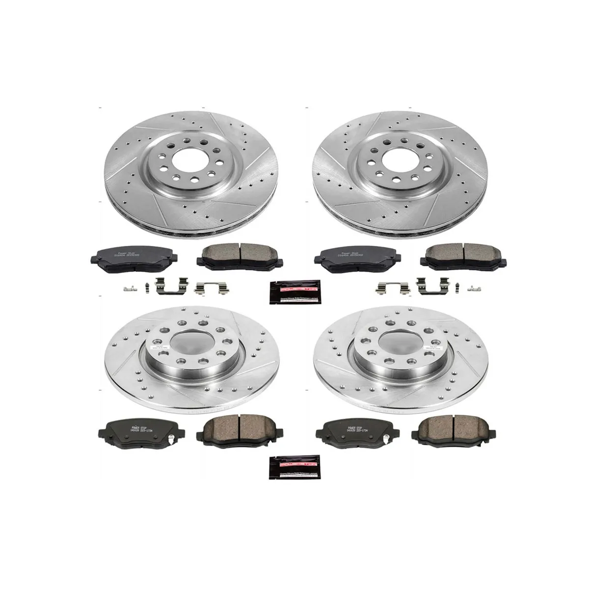 Z23 Evolution Sport Upgrade Kit: Drilled/Slotted Rotors; Carbon-Fiber Ceramic Pads W/Hardware product image