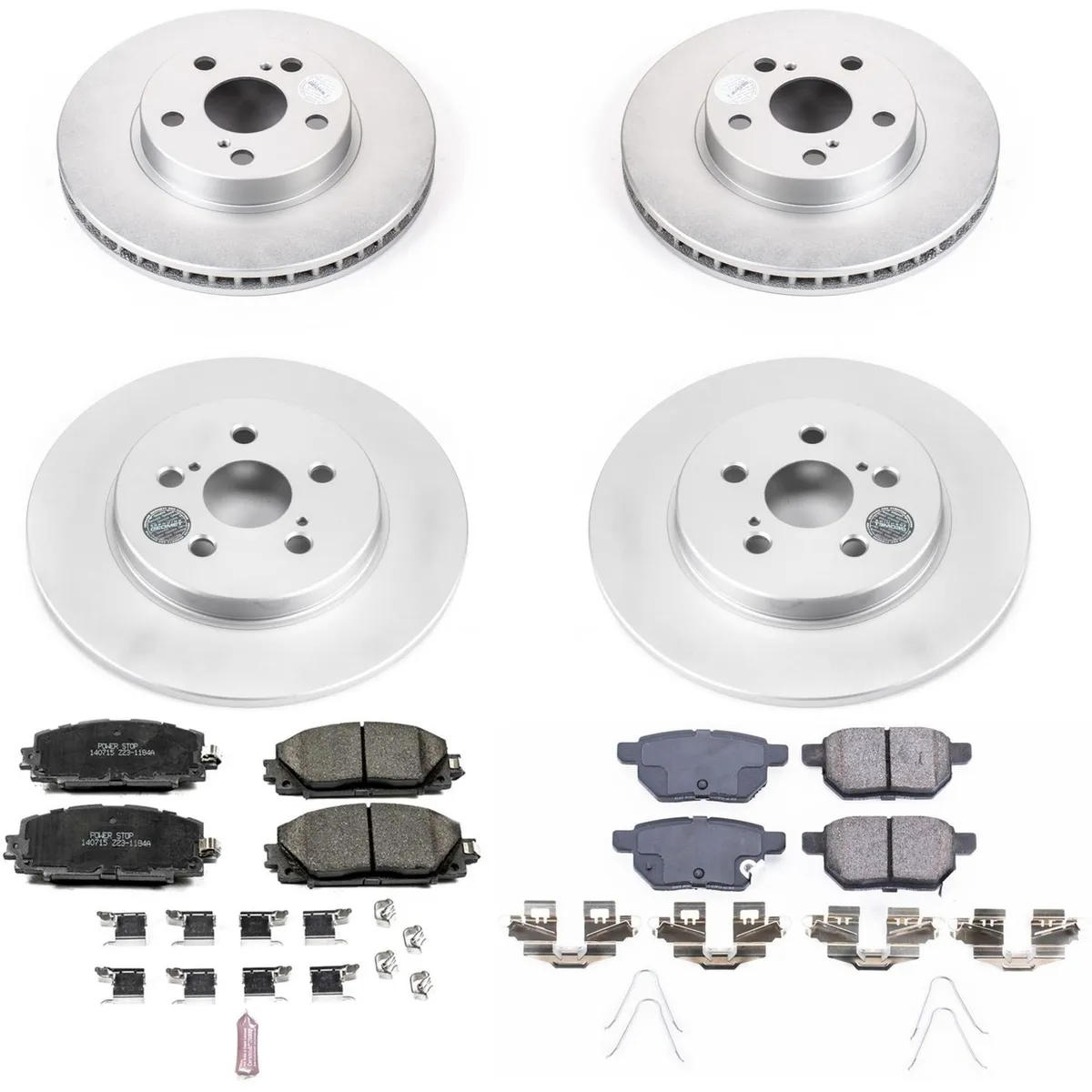 Z17 Geomet Coated Rotor Kit: Genuine Geomet Fully Coated Rotors; Ceramic Pads W/Hardware product image